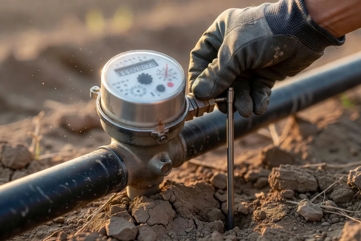 Lecture d'un compteur d'eau et d'une sonde d'humidité