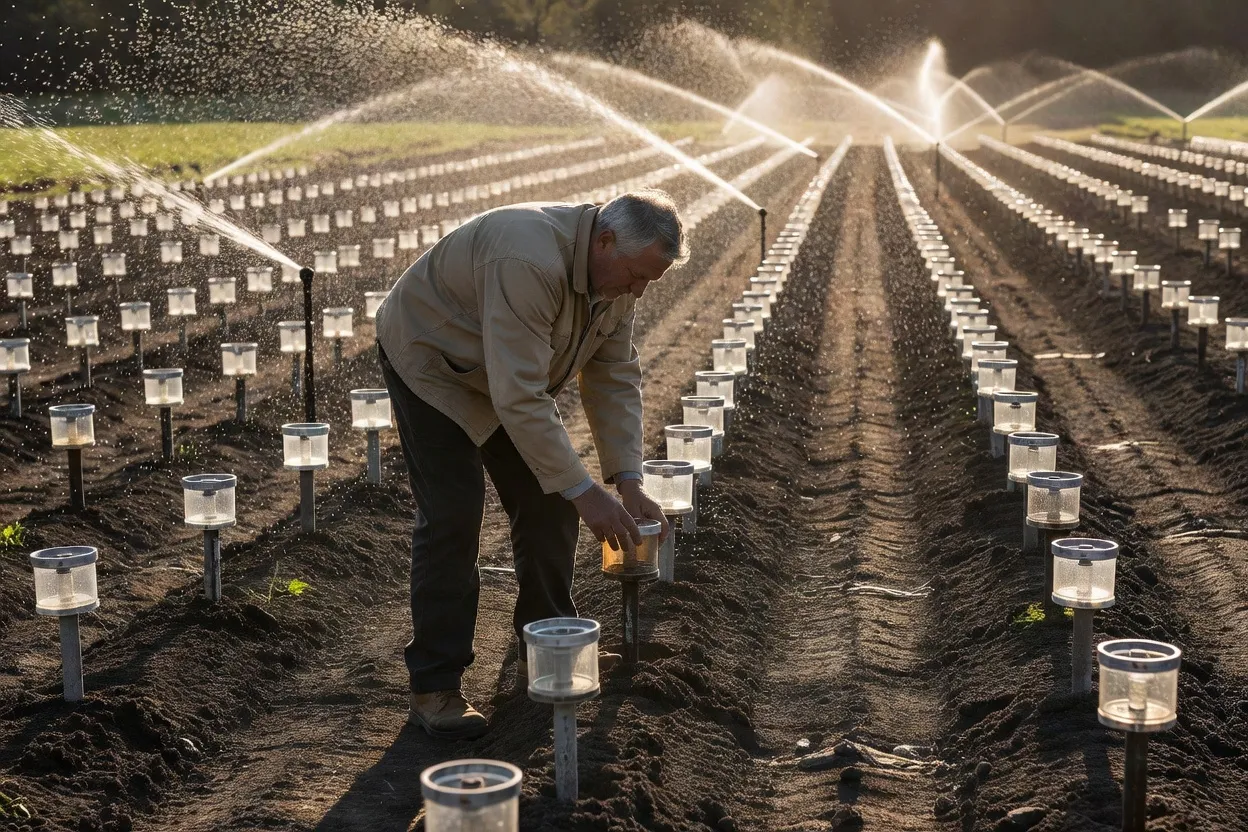 Contrôle de l'uniformité d'un dispositif d'irrigation