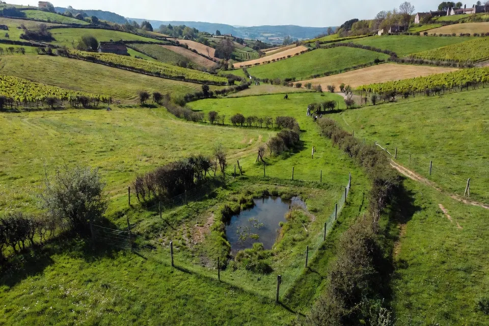 Bassin versant agricole avec zone de captage d'eau potable