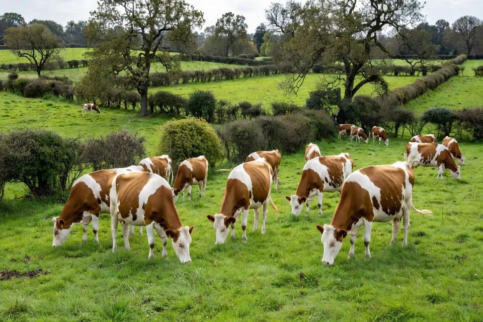 Prairie et troupeau bovin évalués lors d'un diagnostic carbone